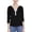 Black, variant on Sweet Home Farm 3/4 Sleeve T Shirts for Women Summer Tops Cute V Neck Length Blouses Dressy Loose Fit Tunics Graphic Tees Womens T Shirts Black