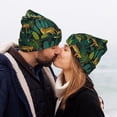 thumbnail image 5 of Yiaed Jungle Leopard Yellow Print Winter Beanie for Men Women, Fleece Lined Beanie Soft Warm Knit Hat Ski Stocking Cuffed Ca, 5 of 6