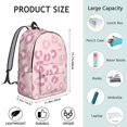thumbnail image 5 of Pink Leopard Print Backpack for School, Cute School Bag with Adjustable Shoulder Straps and Padded Back, 15.7"x11.8"x5.5", 5 of 5