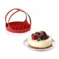 thumbnail image 3 of Multifunctional BPA-free Silicone Egg Steamer Rack (Red), 3 of 5