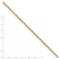thumbnail image 2 of 10K Yellow Gold 3.35mm Diamond Cut Quadruple Rope Chain Bracelet 8 Inch, 2 of 2