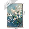 thumbnail image 5 of Pink Magnolia Flower Wall Art Modern Floral Painting Metal Tin Sign Plum Blossom Artwork for Living Room Bedroom Bathroom Decor Gift for Birthday Party Christmas 5.5x8 Inches, 5 of 5