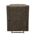 thumbnail image 3 of Benjara Kim 38 Inch Manual Recliner Chair, Cushioned Brown Microfiber, Solid Wood, 3 of 5