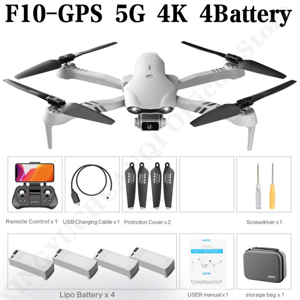Dron F3 4k Profesional con GPS, 5G, WIFI, 6k, cámara HD, Rc, distancia de 2000m, F10, cámara Dual HD, cuadricóptero RC, juguete de regalo Fivean unisex