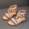 thumbnail image 2 of Godom Sandals for Girls Summer Open Toe Flats Shoes Dress Sandal for Toddler Little Big Kid, 2 of 6
