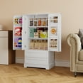 thumbnail image 6 of 63'' Large Kitchen Pantry Cabinet with Drawers, Noelse Pantry Storage Cabinets with 2 Doors and 3 Shelves for Kitchen Dining Room and Living Room, White, 6 of 9