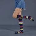 thumbnail image 2 of Aellinatey Women Girls High Knee Elf Socks Cosplay Party Long Striped Stocking Socks, 2 of 20