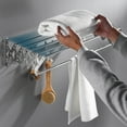 thumbnail image 5 of 23.62" / 31.50" Towel Rack Stainless Steel Wall Mounted Expandable Clothes Drying Rack Bathroom Laundry Hanger Room, 5 of 12