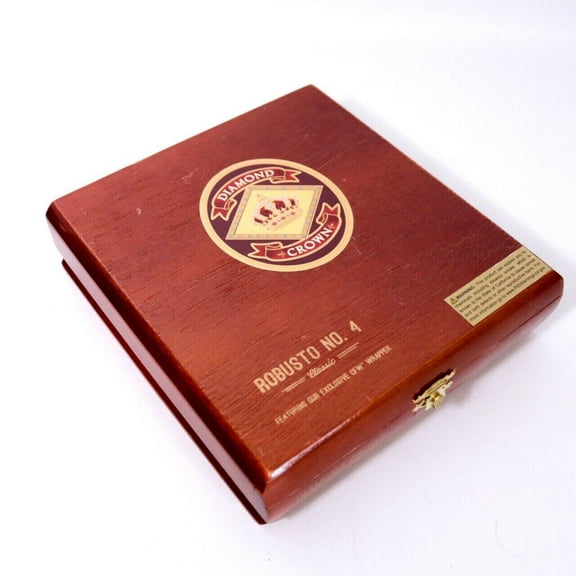 Diamond Crown Robusto No. 4 Empty Wood Cigar Box 7.5" x 7.25" x 2"
