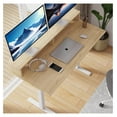 thumbnail image 4 of 2-Tier Height Adjustable 45" Electric Standing Desk - Upgraded Ultra Durable Home Office Large Rectangular Computer Table or Laptop Sit Stand Workstation - Maple 4 FT, 4 of 6
