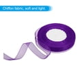 thumbnail image 3 of Unique Bargains 0.6 Inch x 50 Yard Organza Ribbon, Gift Wrapping Ribbon for Bouquet Cake Invitations Card Decoration, Purple, 3 of 7