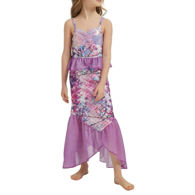 YOUSNH Maillot de Bain pour Enfants Poisson Robe Princesse Maillot de Bain pour Enfants I 110
