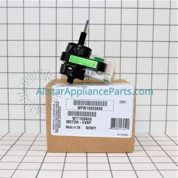 Whirlpool Refrigerator Evaporator Fan Motor WPW10359880