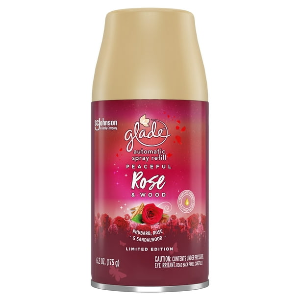 Glade Automatic Spray Refill Peaceful Rose And Wood Fits In Holder For Up To 60 Days Of Freshness 6 2 Oz 1 Refill Walmart Com Walmart Com