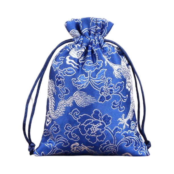 Qarigey Cordón bordado bolsita bendiciones joyería regalos bolsa Oficina dormitorio colgante puerta ventana coche trasero revisión colgante Ropa, zapatos y accesorios Miscelánea Azul
