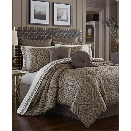 J Queen New York Astoria 4-Pc. Comforter Set, Queen - Mink