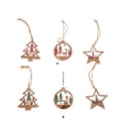 thumbnail image 3 of Matsuzay 6 piezas de piezas de de Navidad Kit de colgantes pintura colorida adornos colgantes redondos accesorios de bricolaje colgador Kits de decoración para fiestas Rojo, 3 of 6