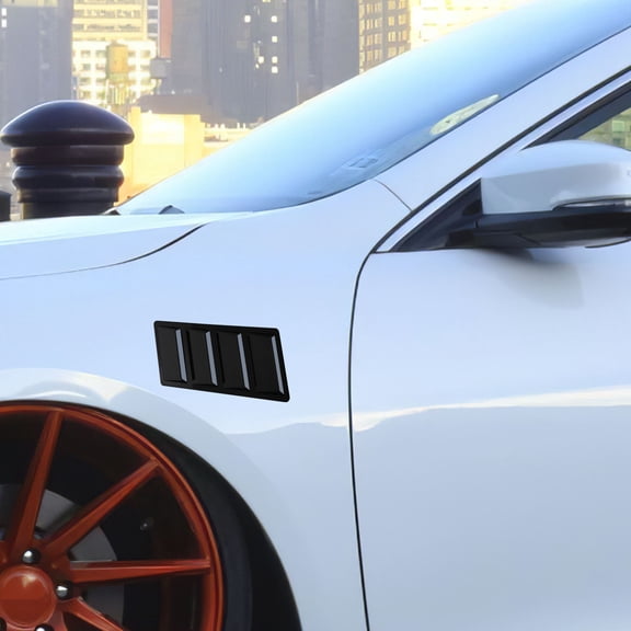 KAJNBN 2Pcs Black ABS Hood Scoop Universal for Car 7.86X4.32X0.59in