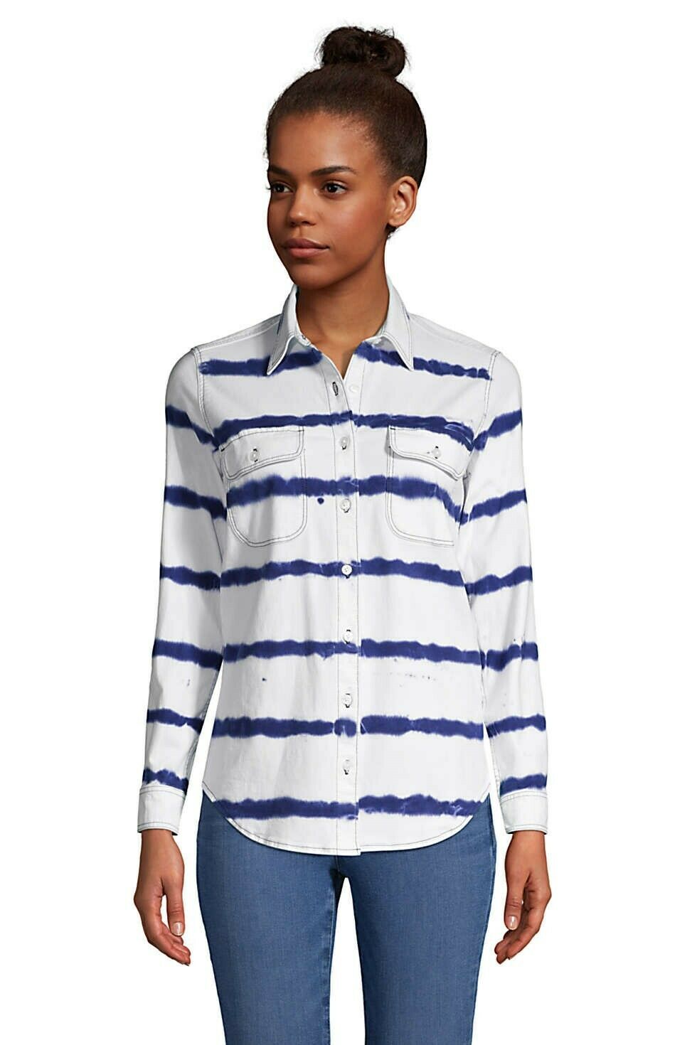 Lands' End Long Slv 2 Pocket Shirt 