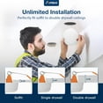 thumbnail image 4 of 1 Pack 4 Pouces 5CCT Lumière de Plafond Encastrée Sans Cadre avec Boîte de Jonction, 2700K/3000K/3500K/4000K/5000K Sélectionnable, 10W Eqv 40W 1100LM Luminosité Dimmable Sans Canette, ETL & FCC, 4 of 5