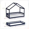 thumbnail image 6 of Little Seeds Trellis House Toddler Bed , Deep Blue, 6 of 12