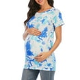 thumbnail image 2 of asdoklhq Maternity Clothes for Women,Maternity Pregnancy T-Shirt Tie-Dye Tops Blouse Casual Clothes, 2 of 8