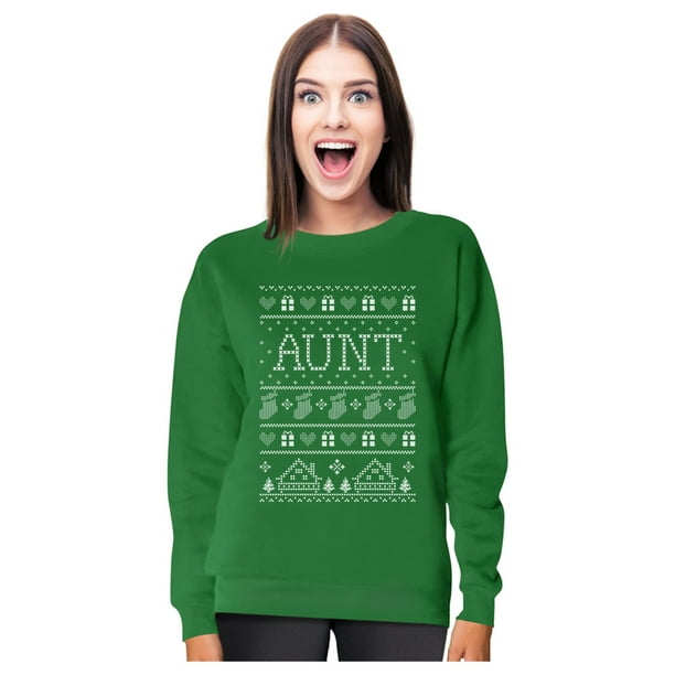 Tstars Womens Ugly Christmas Sweater Aunt Christmas Gift Funny Humor Holiday  Shirts Xmas Party Christmas Gifts for Her Women Sweatshirt Ugly Xmas  Sweater 