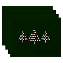 Simply Daisy 18" x 14" Trio of Trees Geometric Print Placemats, Set of 4