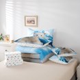 thumbnail image 6 of Manfei White Polar Bear 7 Pieces Bedding Comforter Set for Kids, Antarctic Animal Lover Full Bedding Set, Snow Mountain Reversible Fitted Sheet Flat Sheet, Luxury Bedroom Decor, 6 of 8