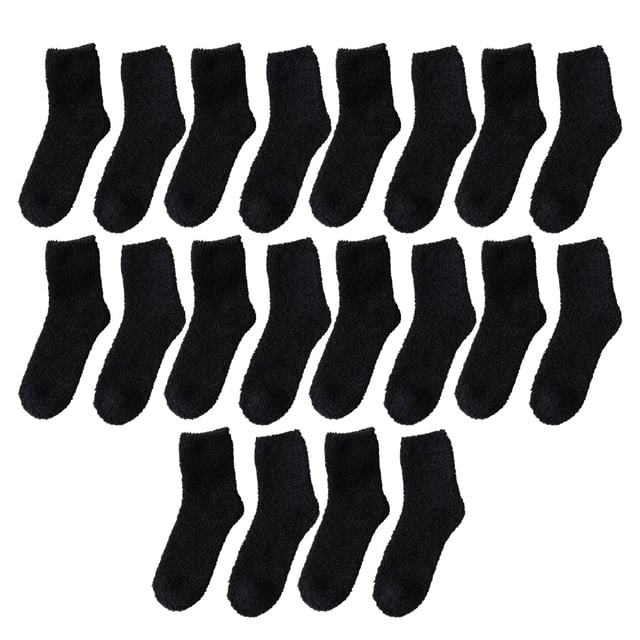 Wweixi 10pcs/set Elastic Fit For All Feet Shape Extra Thick Socks For Breathability Extra Polyester Exquisite Craft Black 1Set