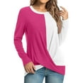 thumbnail image 2 of Aloohaidyvio Long Sleeve Tops,Women's Basic T Shirts Casual Long Sleeve V Neck Loose Fit Plain Tunic Tees Tops Blouse, 2 of 6