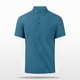 thumbnail image 1 of Playera Elvqul para Hombre Azul sin Estampado Botones Gym Manga Corta Economicas con Solapa, 1 of 8