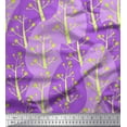 thumbnail image 1 of Soimoi Purple Cotton Poplin Fabric Artistic Leaves Fabric Prints By Yard 42 Inch Wide, 1 of 3