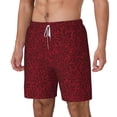 thumbnail image 2 of Uemuo Burgundy Floral Pattern Mens Swim Trunks Quick Dry Board Shorts with Mesh Lining, Stretch Beach Shorts Quick Dry No-Chafing Board Shorts-Medium, 2 of 9