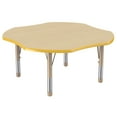 thumbnail image 1 of ECR4Kids 48in Clover Everyday T-Mold Adjustable Activity Table Maple/Yellow/Sand - Chunky Leg, 1 of 4