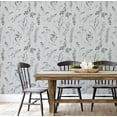 thumbnail image 4 of S4sassy Self Adhesive Wallpaper, Watercolor Botanical Print Wallpaper, Gray Removable DIY Vinyl Wall Covering, Peel and Stick Contact Paper for Entryway accent wall, Easy Home Decor Solution-25"x120", 4 of 9