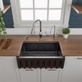 thumbnail image 3 of Pemberly Row 30" Black Reversible Smooth/Fluted Single Bowl Fireclay Farm Sink, 3 of 10
