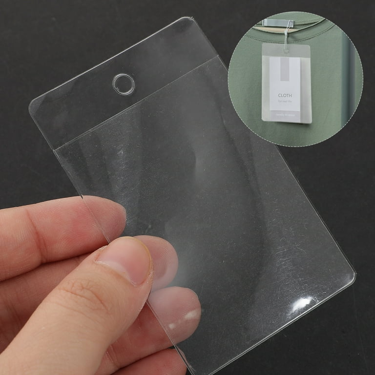 Eease 200 Pcs Index Card Pockets Reusable Label Covers Practical Cards Holders Useful Card Sleeves