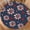 Blue - Flag Flower, variant on 4th of July Plaid Round Fitted Tablecloth with Elastic Patriotic Star Red White Blue Checkered Flag Table Cloth Decorative Washable Independence Table Cover Picnic Party Patio Home for 48"-52" Table