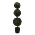 thumbnail image 1 of Vickerman TP170748 UV Boxwood Triple Ball Everyday Topiary with Pot - 4 ft., 1 of 3