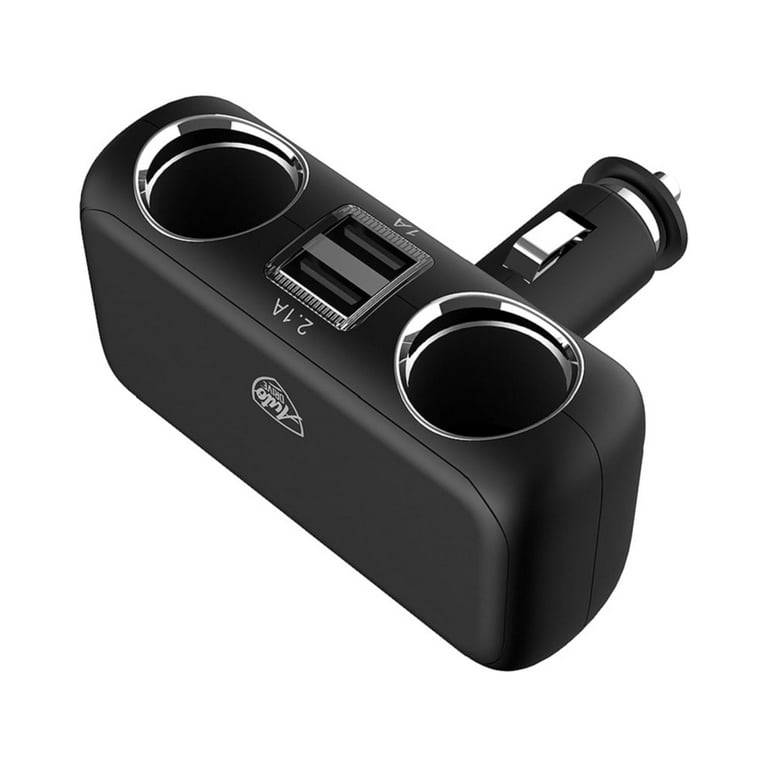 2022 USB Car Charger Cigarette Lighter Socket 4 Way 12V Splitter Power  Adapter