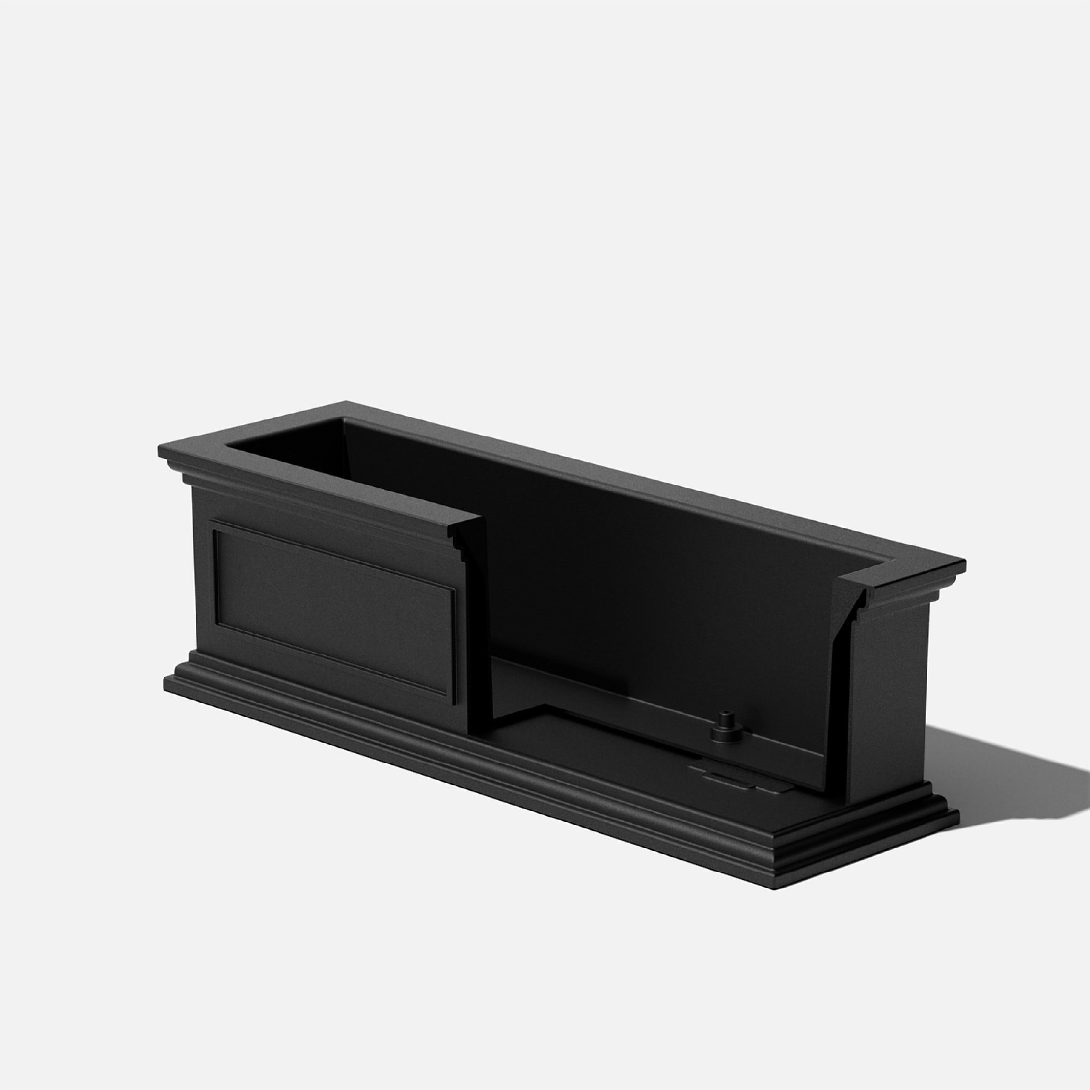 Veradek Brixton Window Box 36" Plastic Planter 2-Pack Black