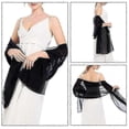 thumbnail image 3 of Elegantes vestidos de noche con chal de novia - Chal de boda de gasa suave para mujer - Cubrevestido fluido, 3 of 5