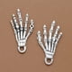 thumbnail image 4 of 10 piezas de aleación de esqueleto de colgantes de mano, dijes, accesorio para hacer joyas de bricolaje para collar, pulsera (plata antigua), 4 of 5