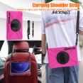 thumbnail image 5 of XYX Case for Samsung Galaxy Tab S9+ 12.4 inch SM-X810/SM-X816B with 360 Degree Rotating, Hand Strap, Shoulder Strap, Rose, 5 of 7
