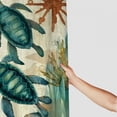 thumbnail image 3 of Orinice Fabric Shower Curtain,Sea Turtle Nautical Map Beach Theme Ocean Creature Landscape Coral Blue Teal Polyester Designer Cloth, Print Decorative Bathroom Curtains Include Hooks Set 36x72, 3 of 7