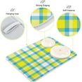 thumbnail image 3 of FREEAMG Dish Drying Mat Blue Yellow Plaid Microfiber Absorbent Drying Pad Heat Resistant Kitchen Island Countertop Protector 18"× 24", 3 of 6