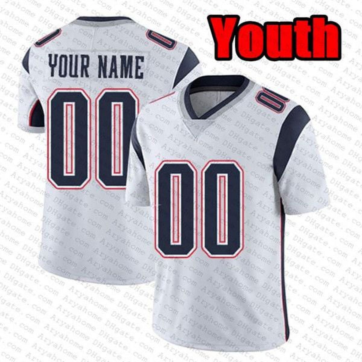 NFL jersey Football Jersey New englands patriots custom Men Women Youth Tom Brady Rob Gronkowski Jones Ezekiel Elliott Rhamondre Stevenson Kendrick Walmart