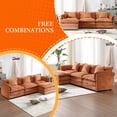 thumbnail image 4 of MOONMISS Boucle Fabric Upholstered L-Shape Comfy Oversized 3-4 seat Modular Sectional Sofa, 4 of 5