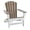 White with Antique Mahogany, variant on DuroGreen 5-Pc Folding Adirondack Chair Set, 2 Chairs, 2 Ottomans, and 1 Side Table Made With All-Weather Tangent Lumber, Oversized, High End Patio Furniture, No Maintenance, USA Made, Lime Green
